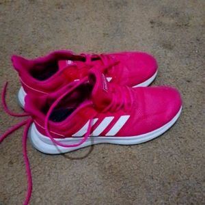 Adidas pink tennis shoes size 8 1/2 women's